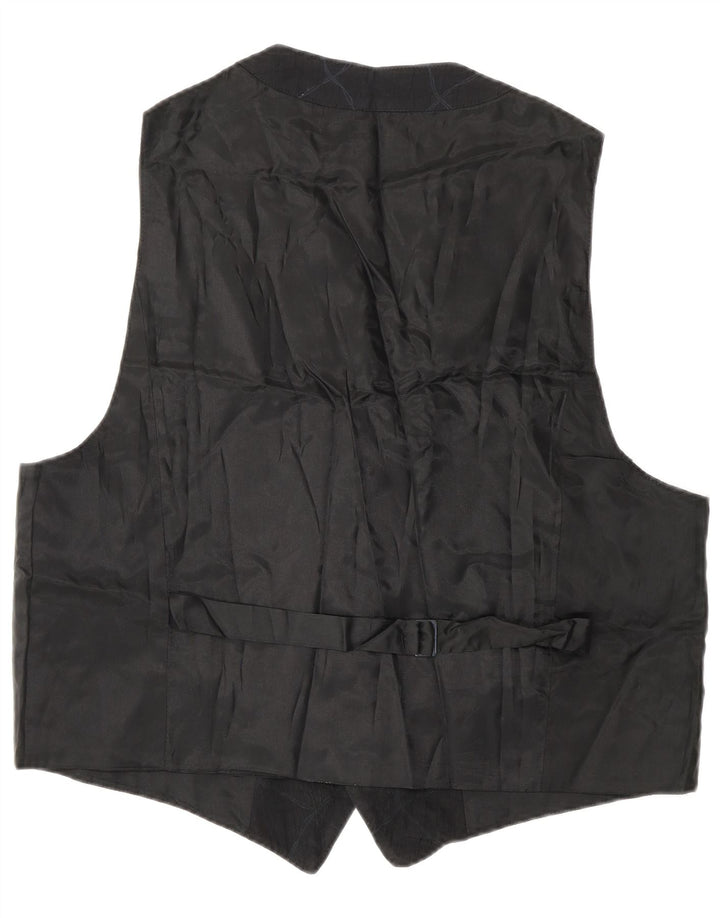 Vintage herrevest XL Sort Argyle/Diamond Polyester