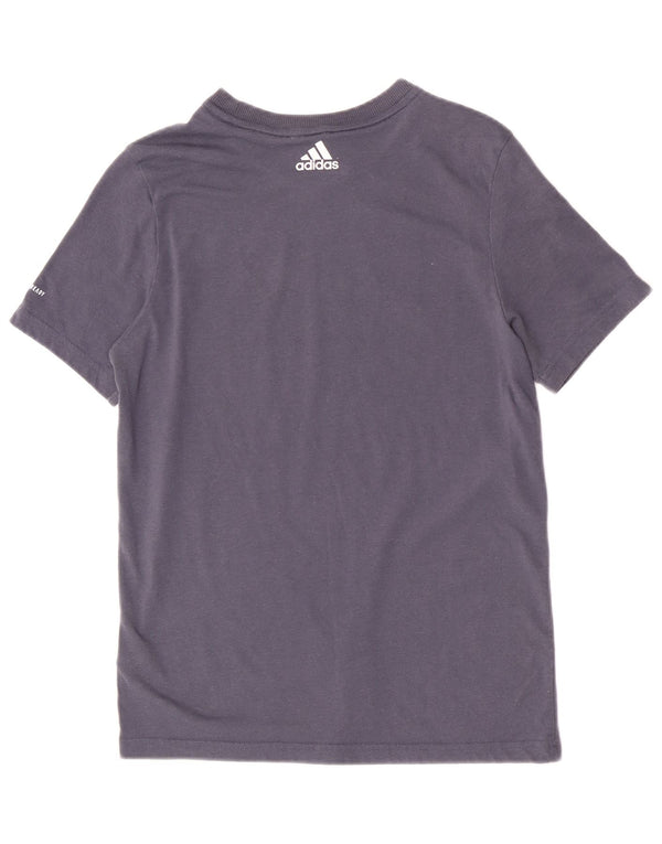 Adidas drenge almindelig grafisk t-shirt top 13-14 år marineblå polyester