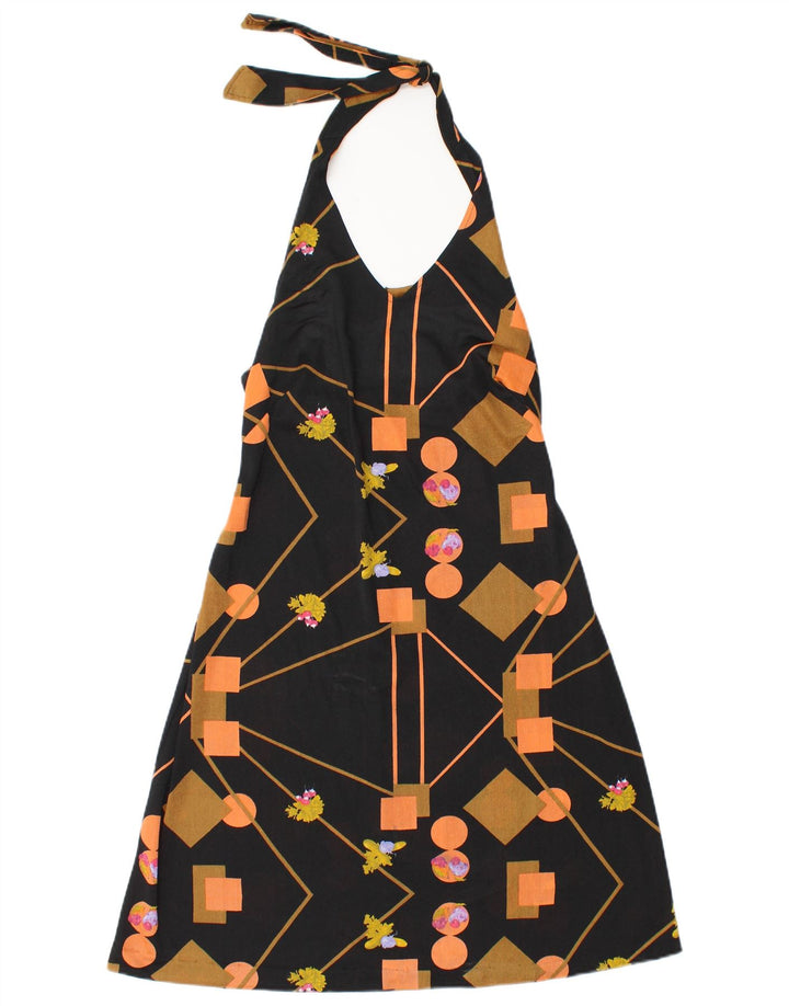 Vintage grimekjole til kvinder IT 48 XL Sort Geometrisk