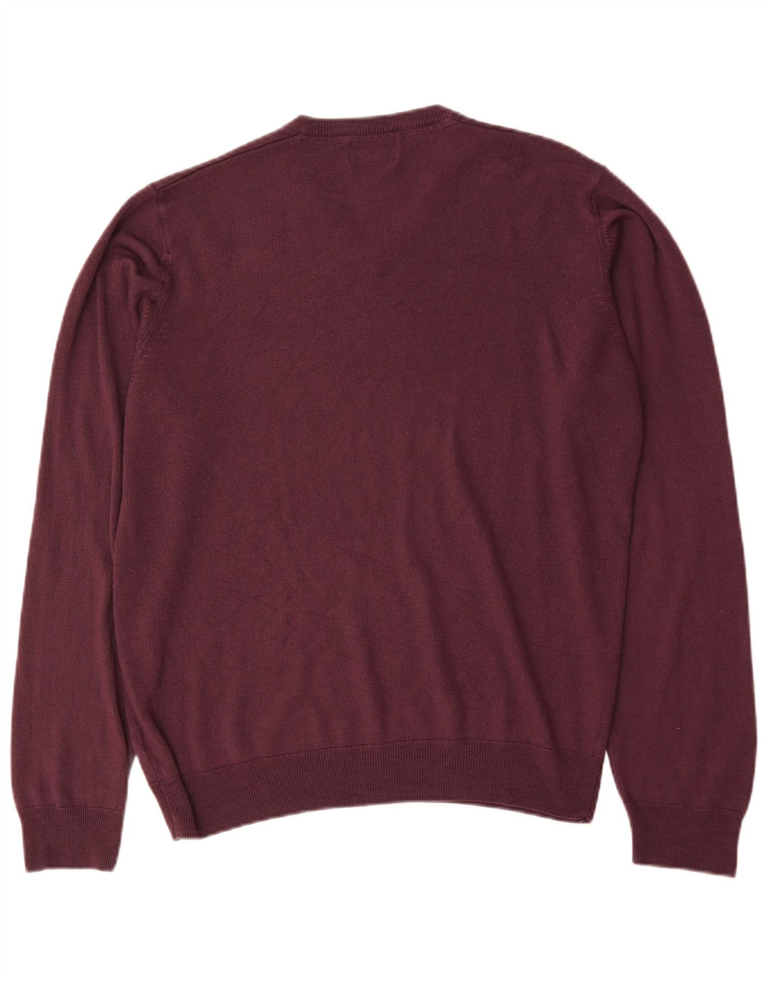 Marks & Spencer Herre Regular Fit V-hals sweater Stor Burgundy