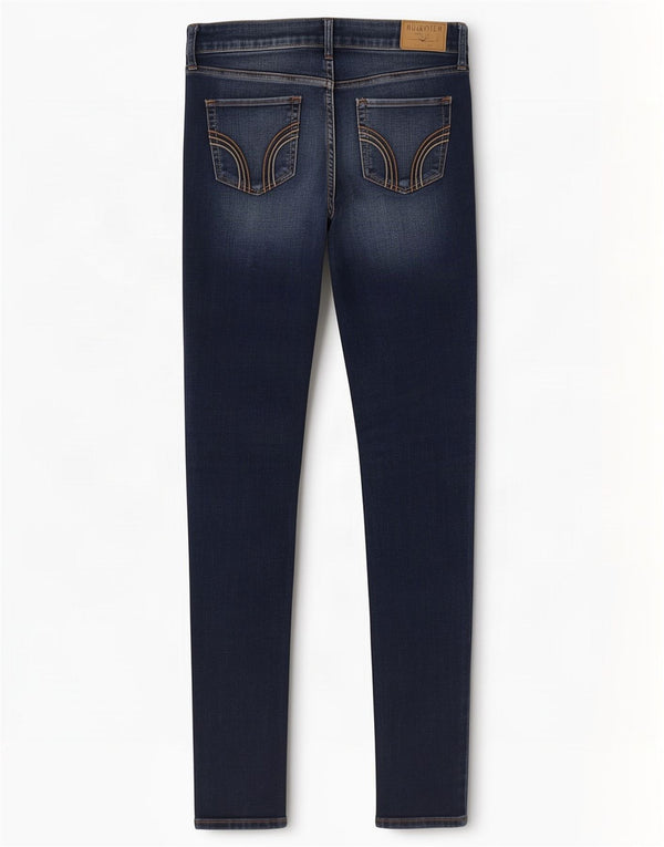Hollister Kvinder Distressed Skinny Jeans US 3 XS W26 L31 Blå Bomuld