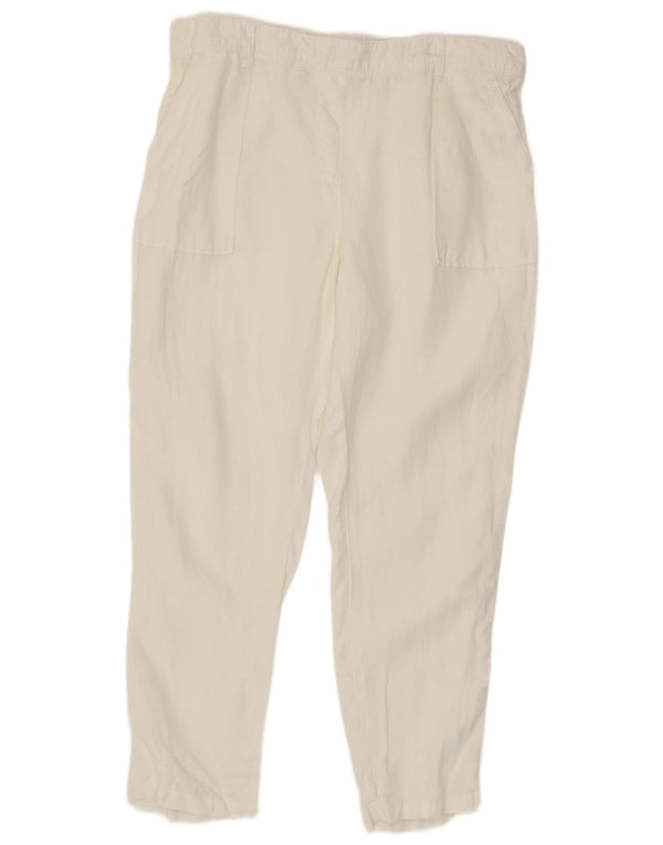 Marks & Spencer Kvinder tilspidsede fritidsbukser UK 14 Medium W30 L26 White