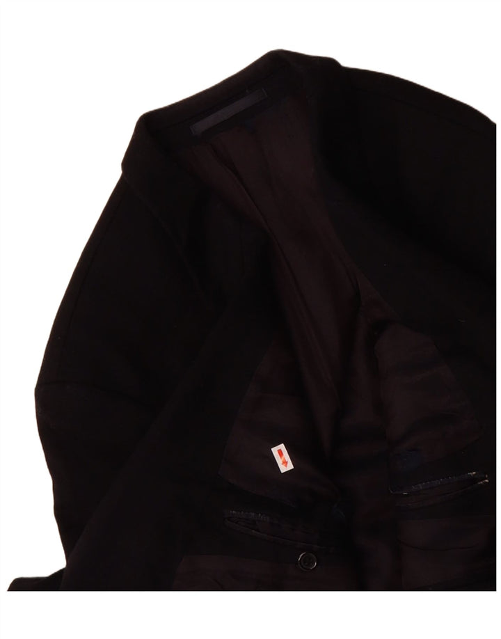 PIERRE CARDIN Mens 2 Button Blazer Jacket UK 38 Medium Black New Wool Vintage Pierre Cardin and Second-Hand Pierre Cardin from Messina Hembry 