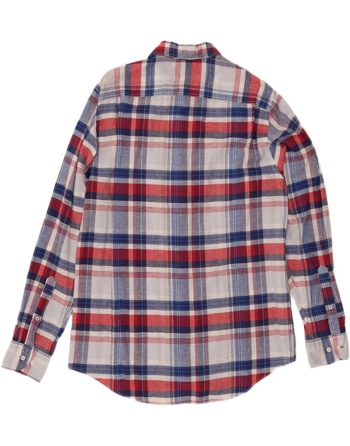 TOMMY HILFIGER Mens Shirt Large Red Check Cotton Vintage Tommy Hilfiger and Second-Hand Tommy Hilfiger from Messina Hembry 