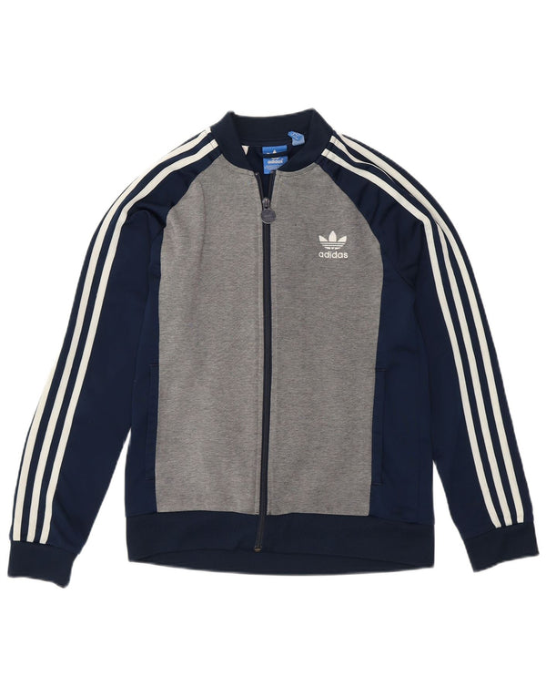 Adidas Træningsdragt Topjakke til drenge 11-12 år Navy Blue Colourblock Sports