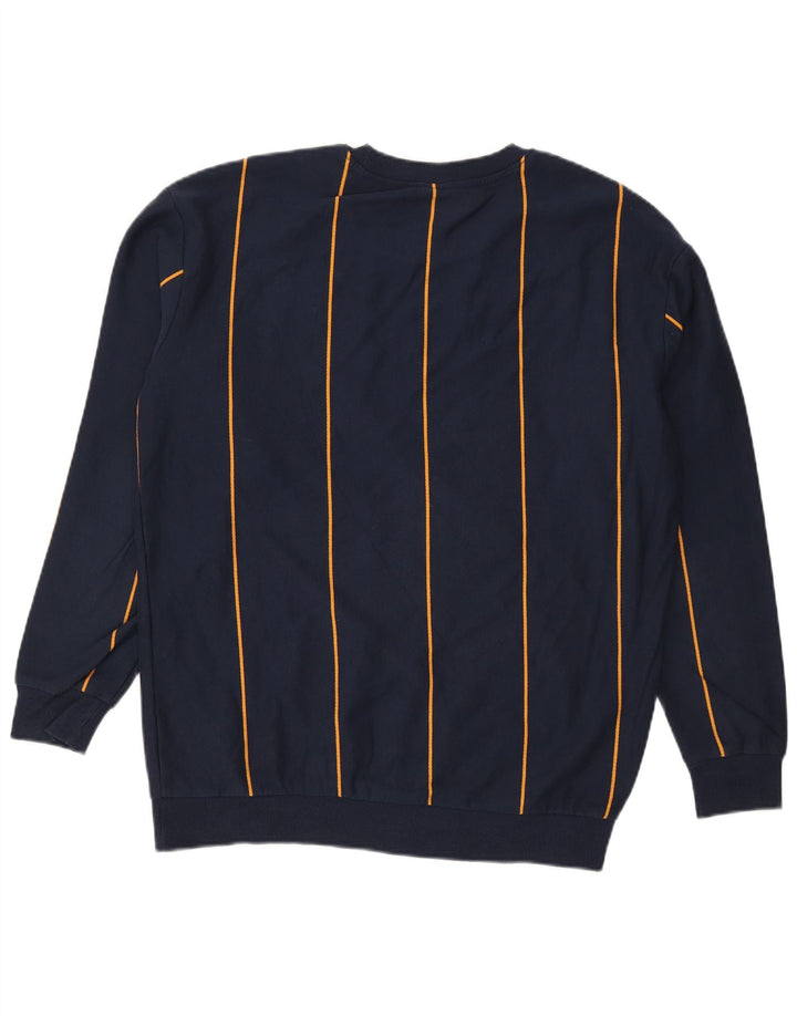 Zara Sweatshirt til mænd, stor marineblå stribet bomuld