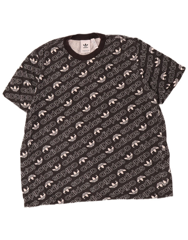 Adidas Herre grafisk T-shirt top XL sort bomuld