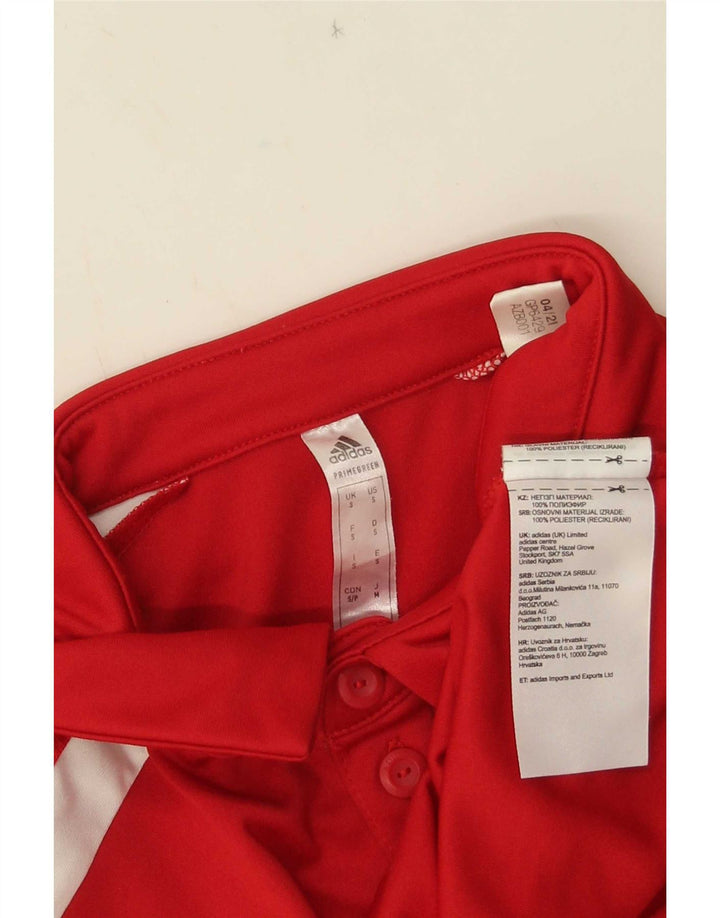 Adidas Herre Aeroready Grafisk Polo Shirt Lille Rød Colourblock Polyester