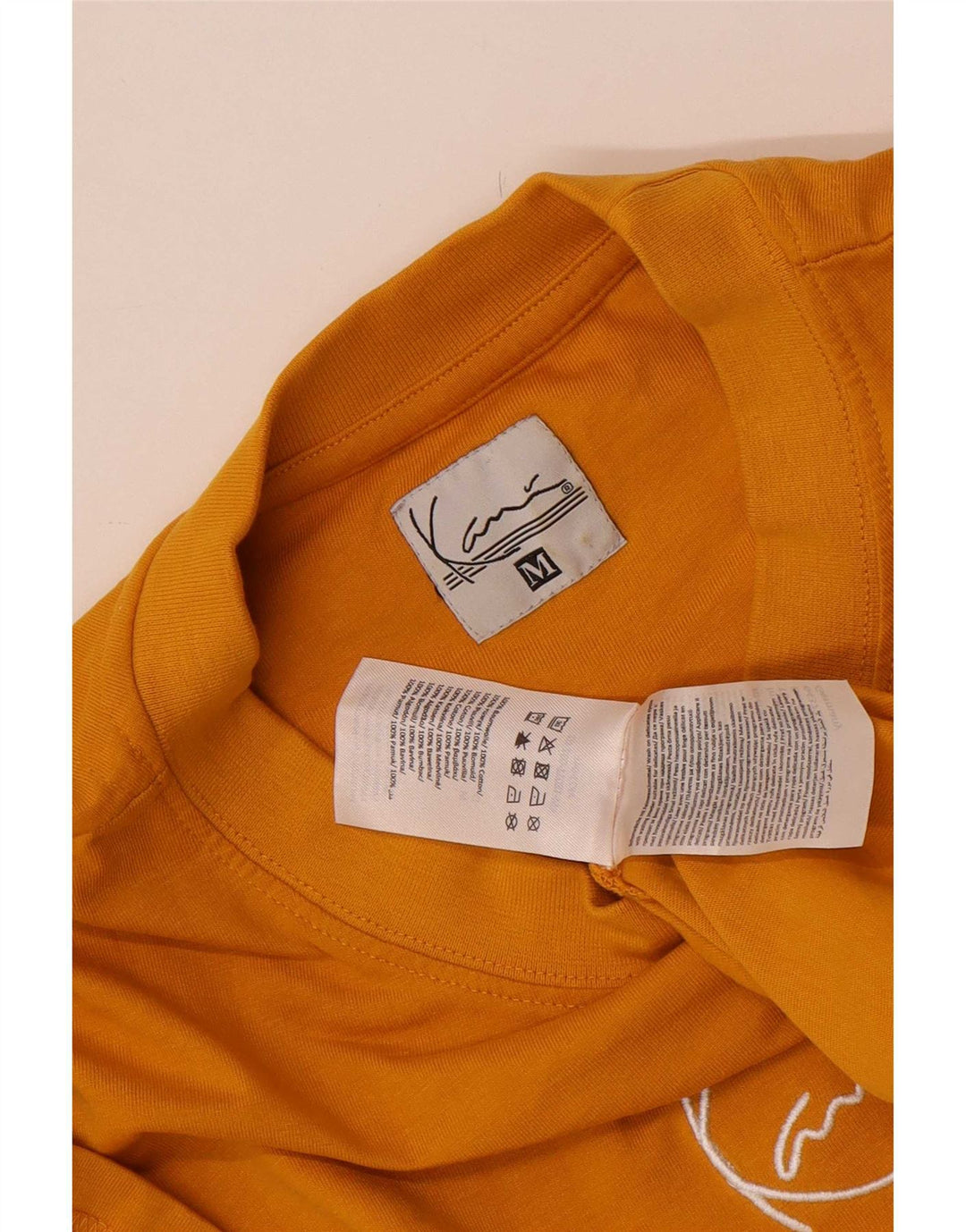 Karl Kani Herre T-Shirt Top Medium Orange Bomuld
