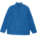 EDDIE BAUER Mens Zip Neck Fleece Jumper XL Blue Polyester Vintage Eddie Bauer and Second-Hand Eddie Bauer from Messina Hembry 