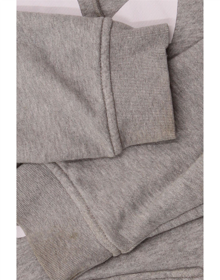 ADIDAS Womens Graphic Hoodie Jumper UK 10 Small  Grey Vintage Adidas and Second-Hand Adidas from Messina Hembry 