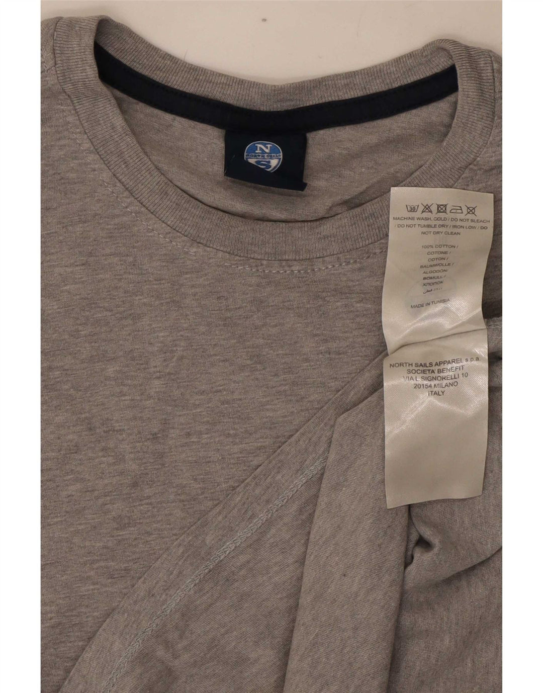 North Sails Herre T-Shirt Top Medium Grey Flecked Bomuld