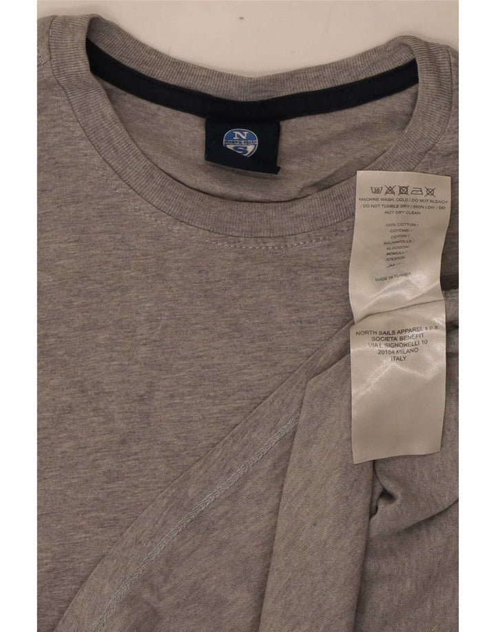 North Sails Herre T-Shirt Top Medium Grey Flecked Bomuld