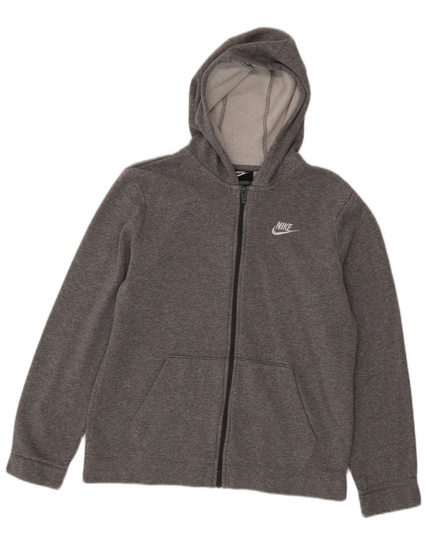 Nike Boys Standard Fit Hættetrøje med lynlås 13-14 år XL Grå Bomuld