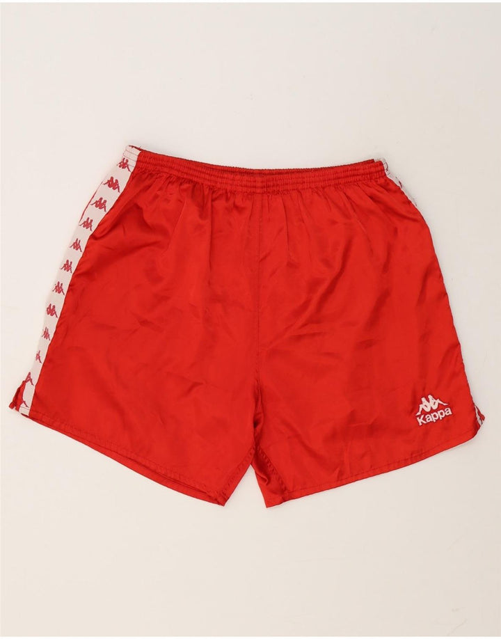 Kappa Herre grafiske sportsshorts XL Rød Colourblock Polyester