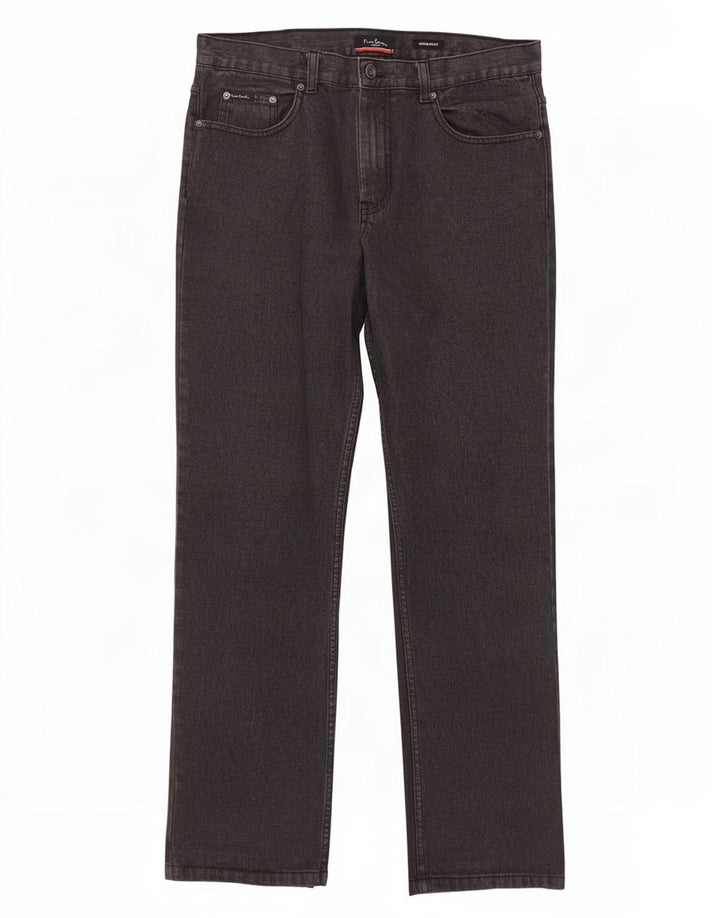 Pierre Cardin Herre Regular Fit Straight Jeans W34 L31 Grå Bomuld