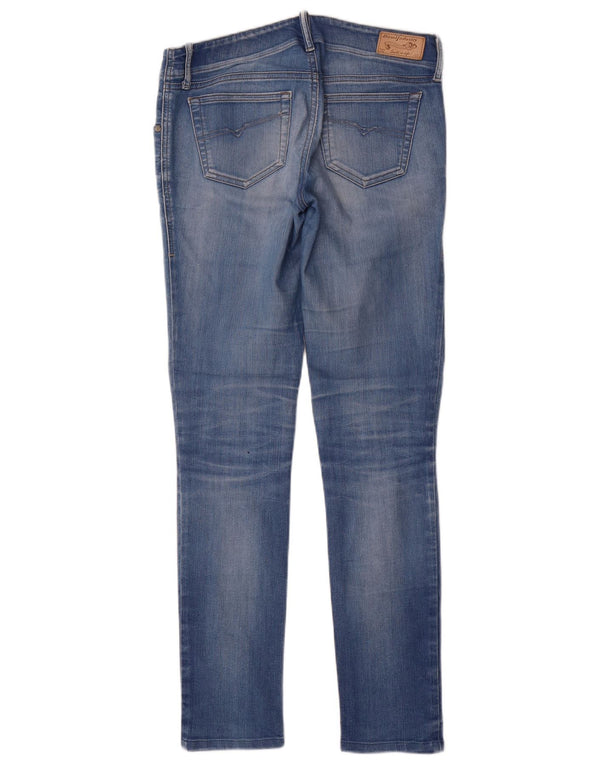 Diesel Dame Guppe Skinny Jeans W27 L30 Blå Bomuld