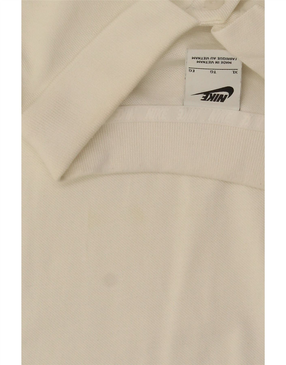 Nike herre poloshirt XL hvid bomuld