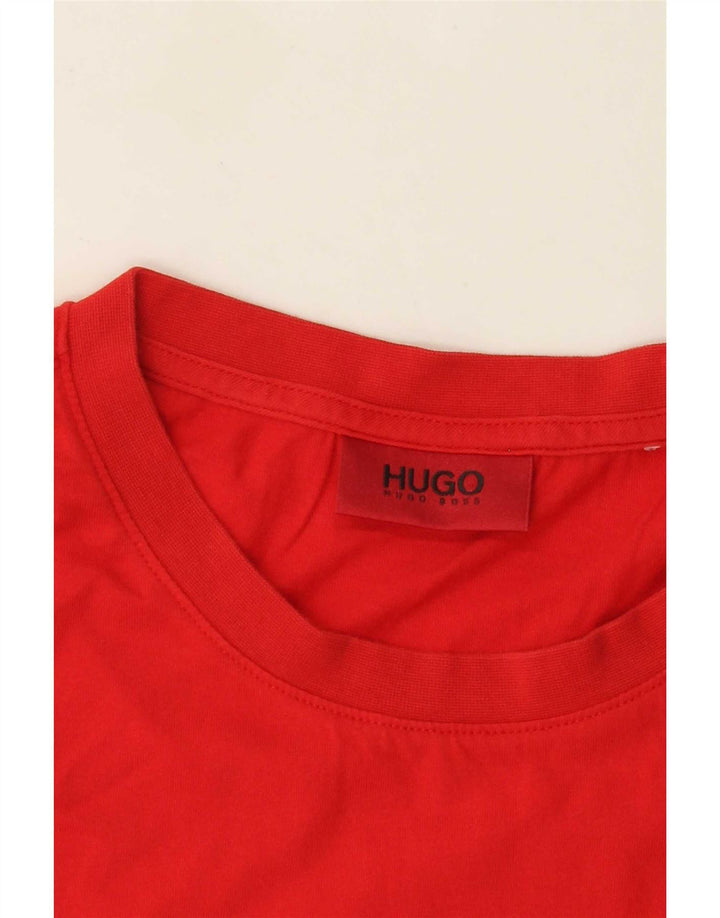 Hugo Boss Herre Grafisk T-Shirt Top Lille Rød
