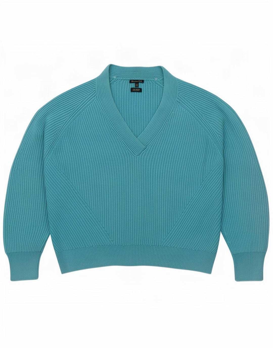 Massimo Dutti Dame Oversized V-hals sweater UK 14 Medium Blue