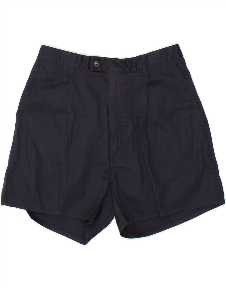 CROWN Womens Chino Shorts IT 48 Medium W30 Navy Blue Cotton Vintage Crown and Second-Hand Crown from Messina Hembry 