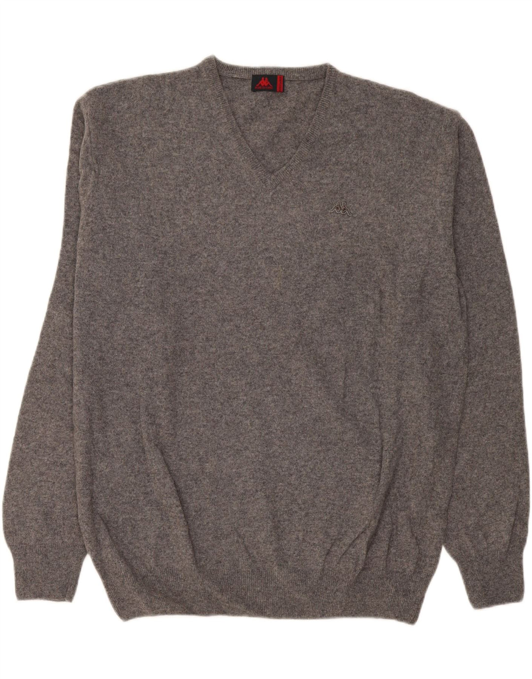 Kappa Herre V-hals sweater 3XL Grå lammeuld