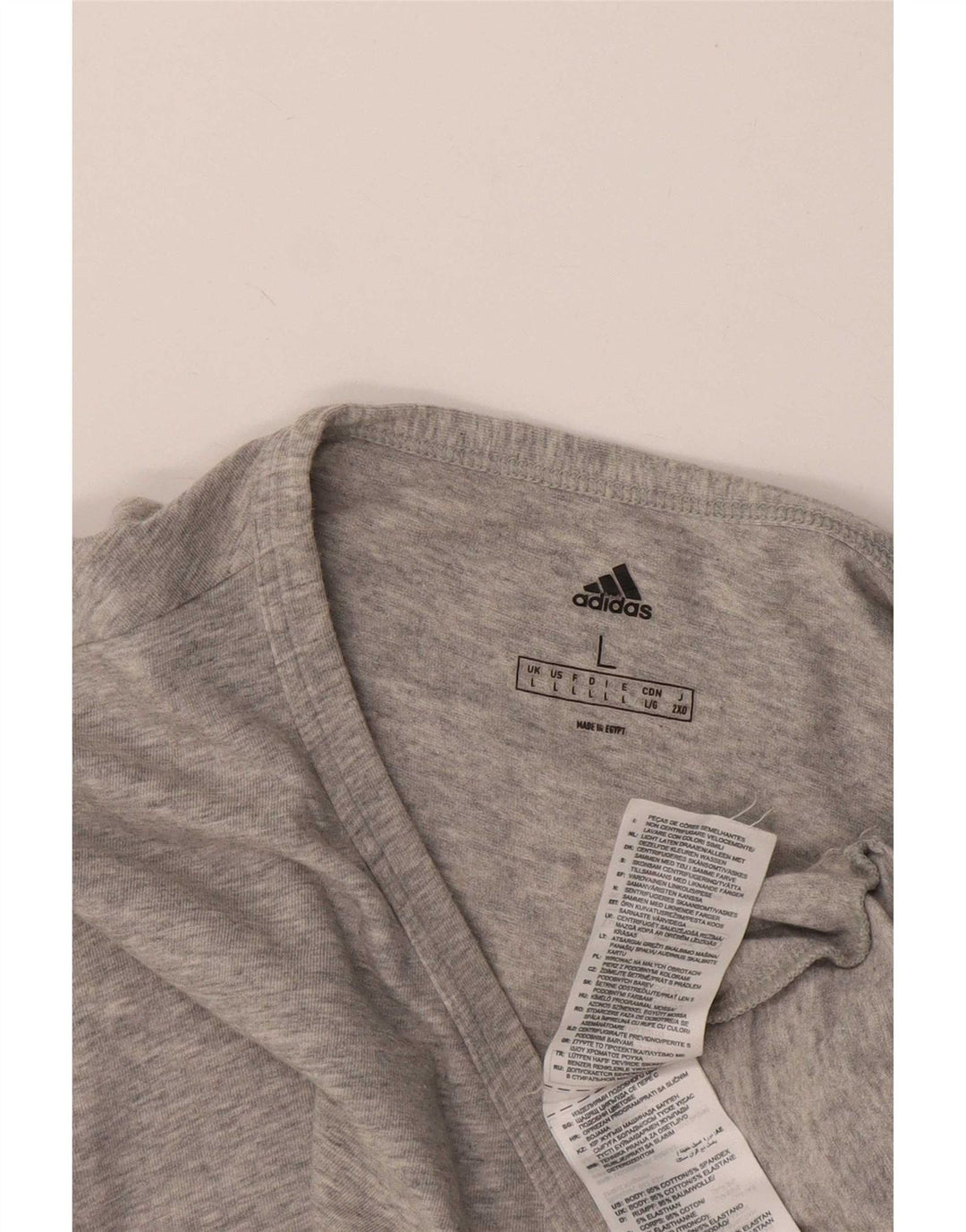 Adidas Herre T-Shirt Top Stor Grå Bomuld