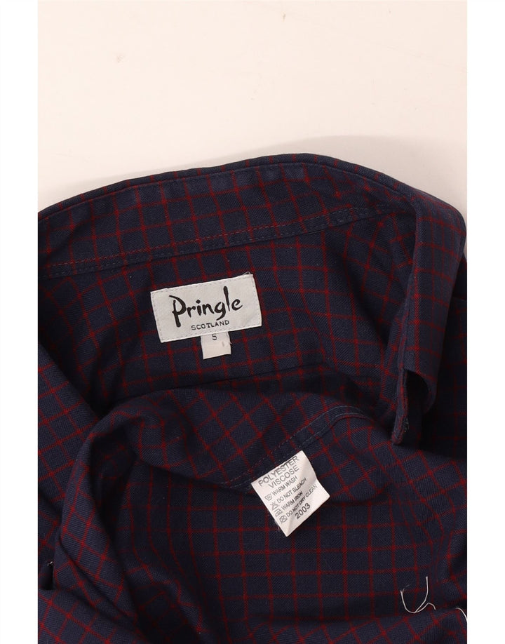 Pringle herreskjorte lille lilla Gingham polyester