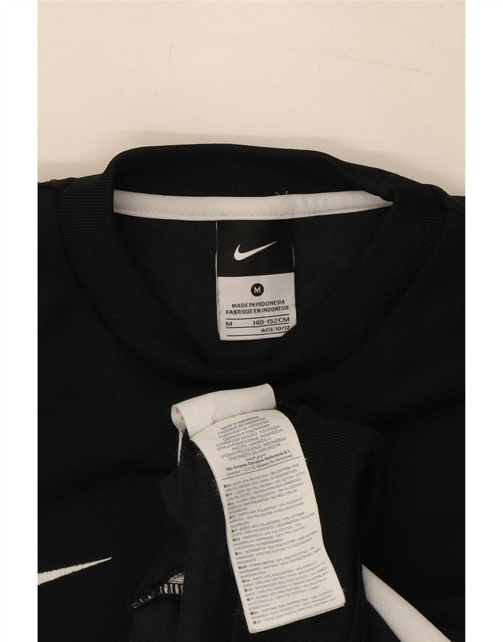 Nike Boys Sweatshirt Jumper 10-11 år Medium Sort Colourblock Polyester