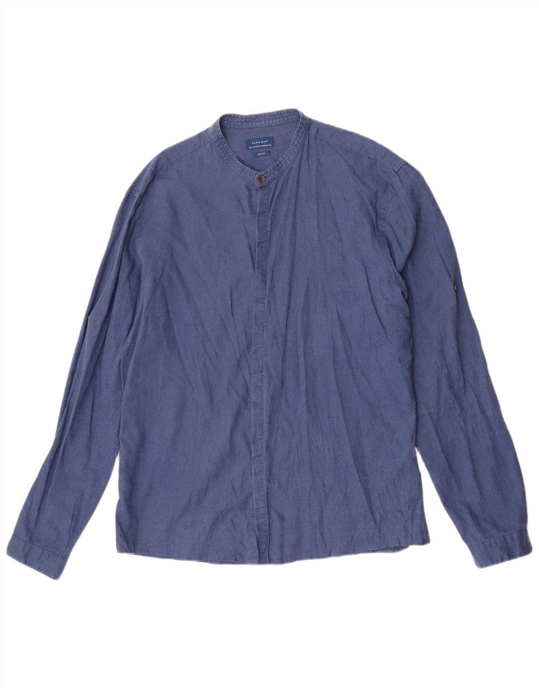 Zara herre Slim Fit skjorte XL marineblå