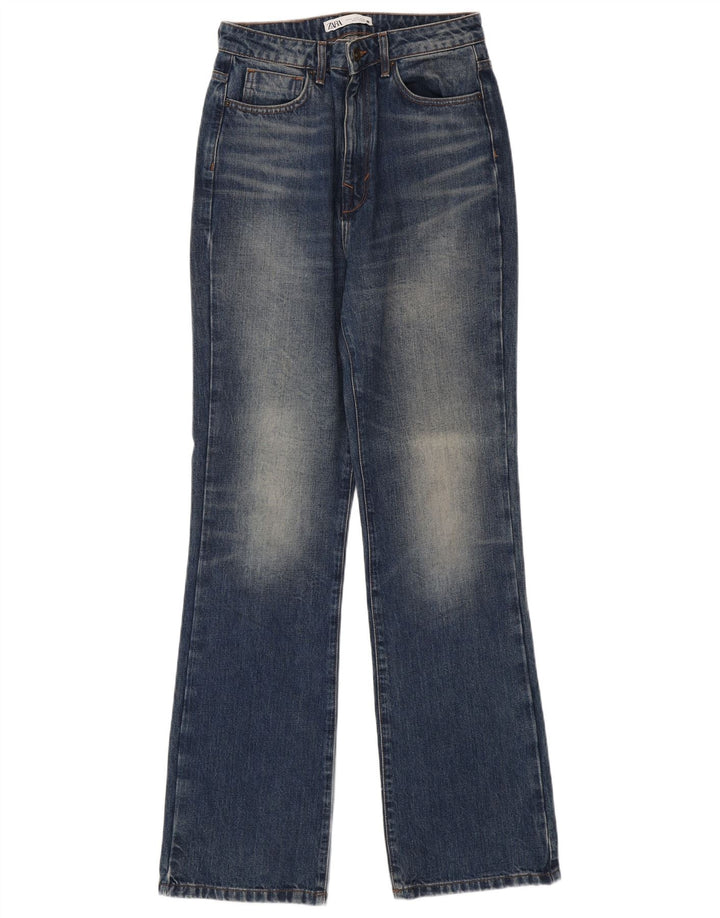 Zara Dame Bootcut Jeans EU 40 Medium W30 L35 Blå