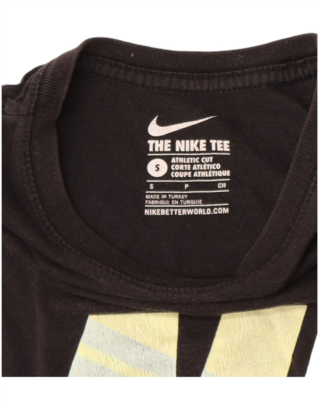 NIKE Herre Athletic Cut Grafisk T-Shirt Top Lille Sort