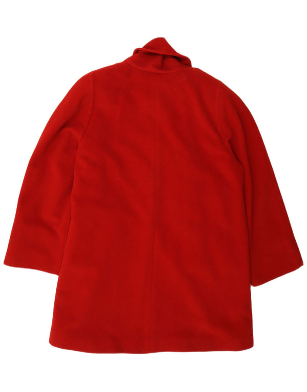 Vintage Dame Overfrakke IT 47 XL Rød Uld