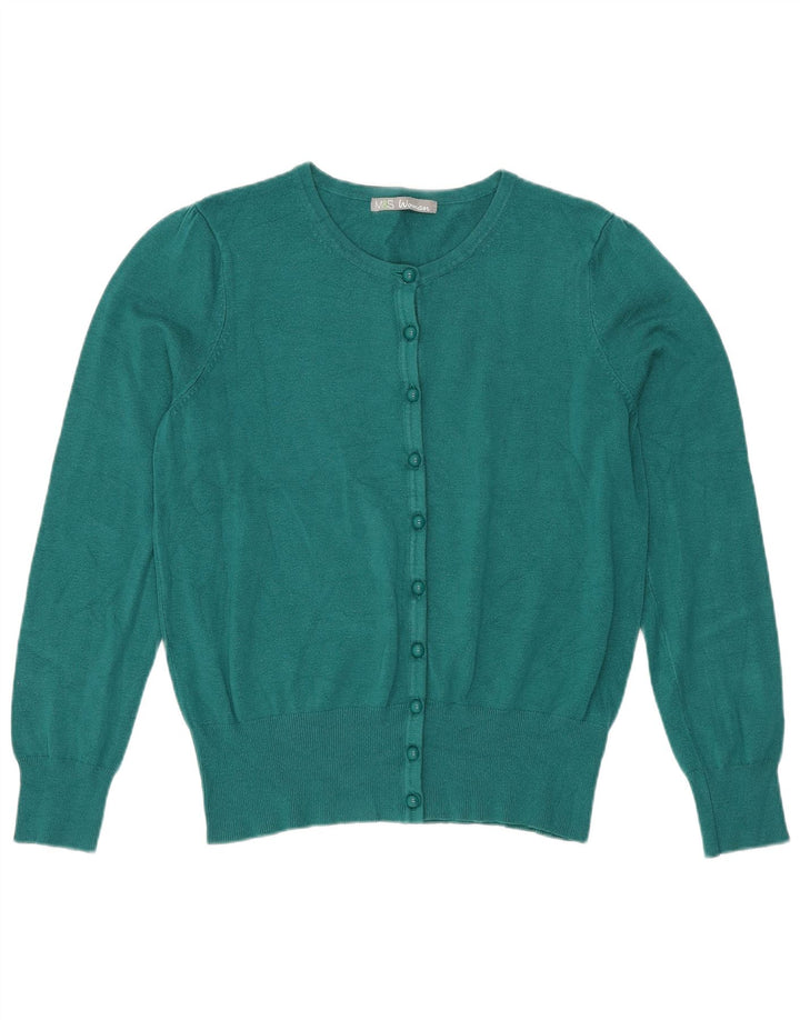 Marks & Spencer Dame Cardigan Sweater UK 14 Medium Green Viscose