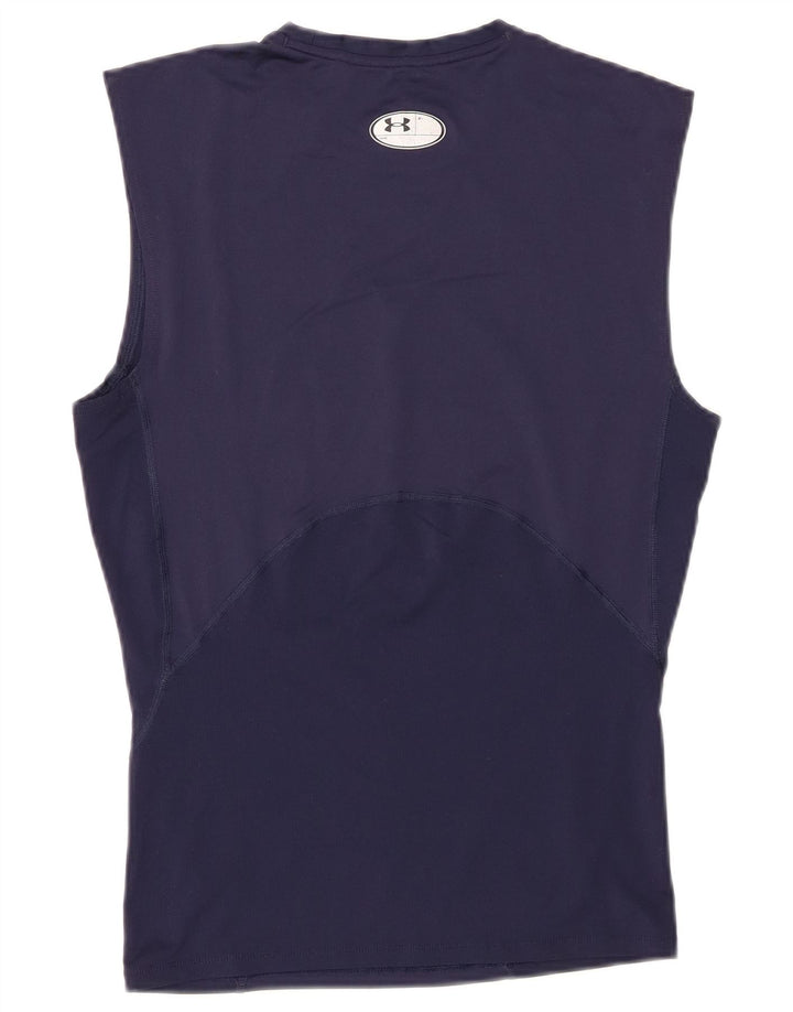UNDER ARMOUR Dame Heat Gear Vest Top UK 14 Large Navy Blue