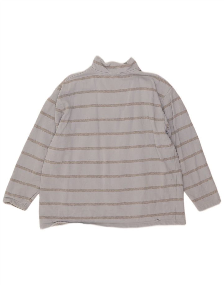 Ralph Lauren Dame Oversized Sweatshirt Jumper UK 12 Mellem blå stribet