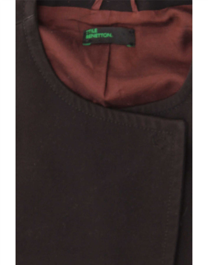 Benetton Dame Overfrakke UK 12 Medium Sort