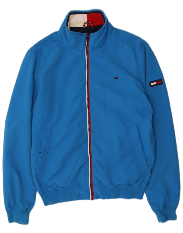 TOMMY HILFIGER Mens Bomber Jacket UK 38 Medium Blue Polyamide