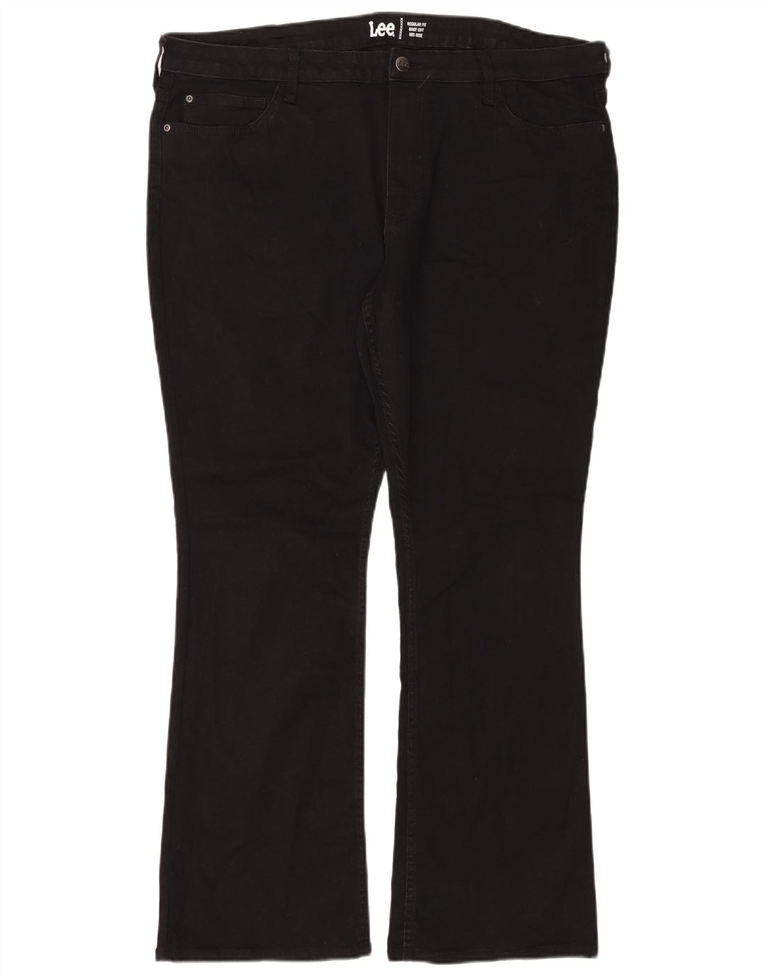 Lee Womens Regular Fit Mid Rise Bootcut Jeans US 22 3XL W44 L31 Black
