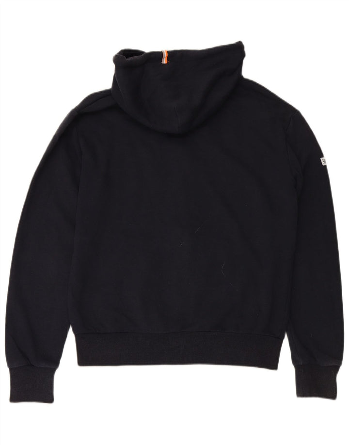 SUPERDRY Hættetrøje med lynlås til mænd Stor marineblå bomuld