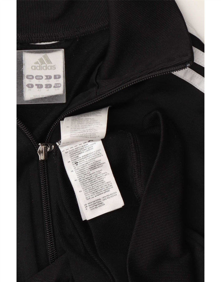 Adidas træningsdragt topjakke til kvinder UK 10 Lille sort polyester