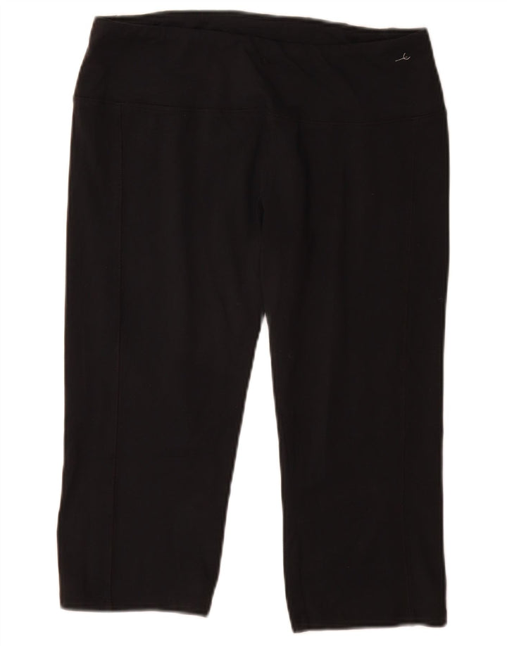 Marks & Spencer Capri Leggings til kvinder UK 16 Stor sort polyamid