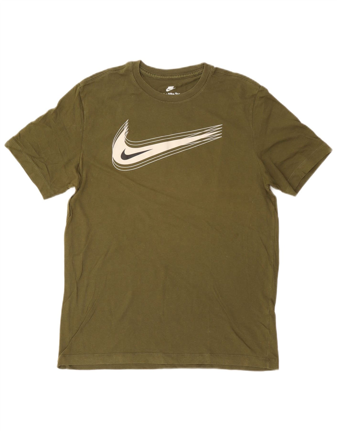Nike Herre grafisk T-shirt Top Medium Khaki Bomuld