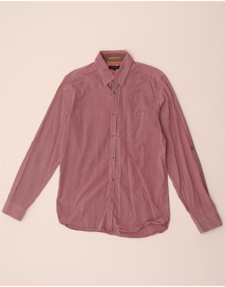 Ted Baker Herreskjorte str. 3 Medium Rød Gingham Cotton