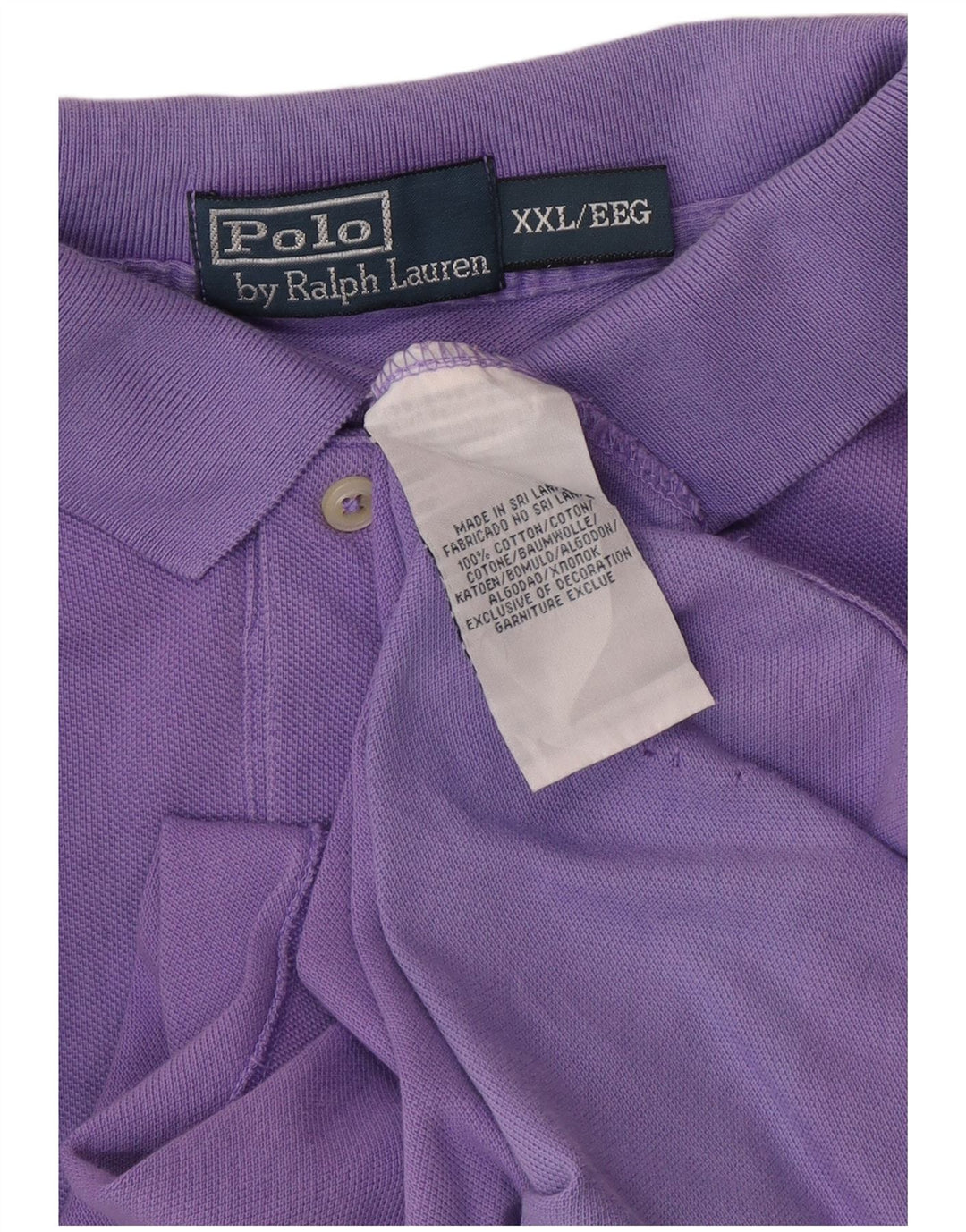 POLO RALPH LAUREN Herre poloskjorte 2XL Lilla Bomuld