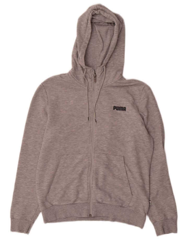 PUMA Womens Zip Hoodie Sweater UK 16 Large Grey