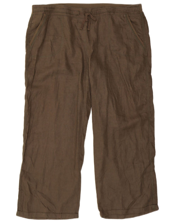 Marks & Spencer Lige fritidsbukser til kvinder UK 20 2XL W40 L28 Khaki