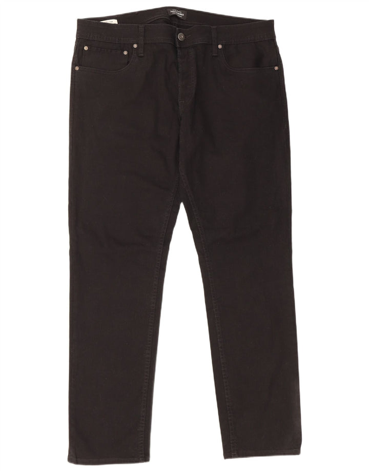 JACK & JONES Herre Tim Slim Jeans W36 L32 Sort Bomuld