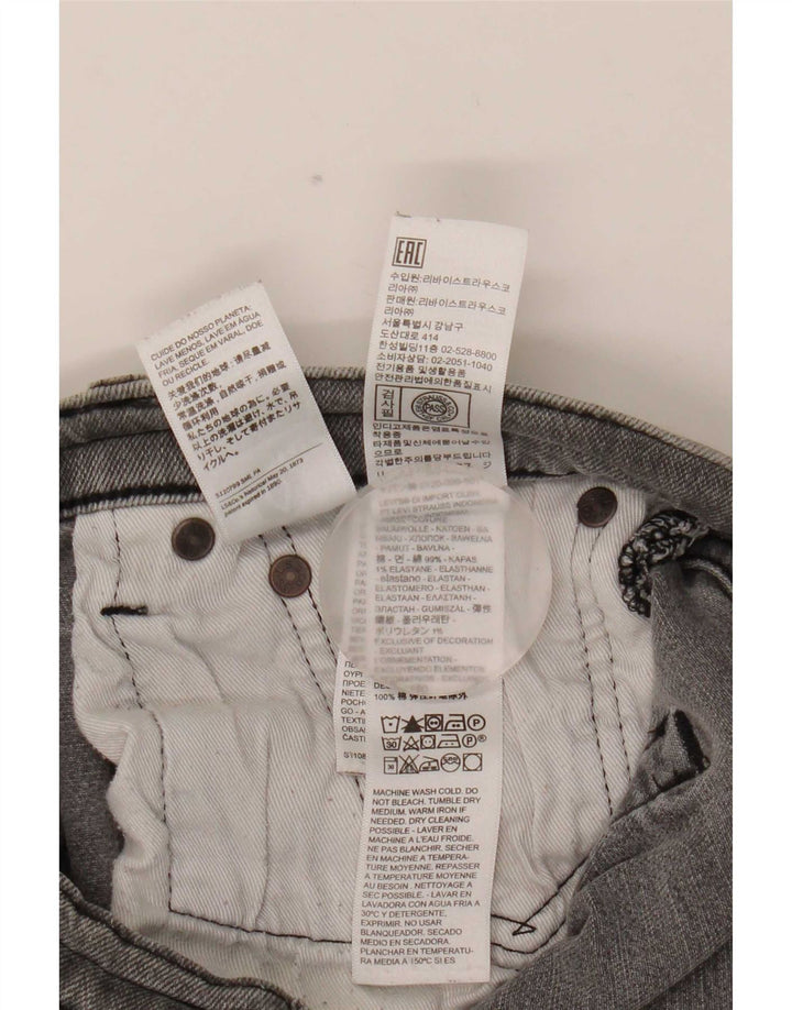 Levi's Slim Jeans til mænd W28 L32 Grå bomuld