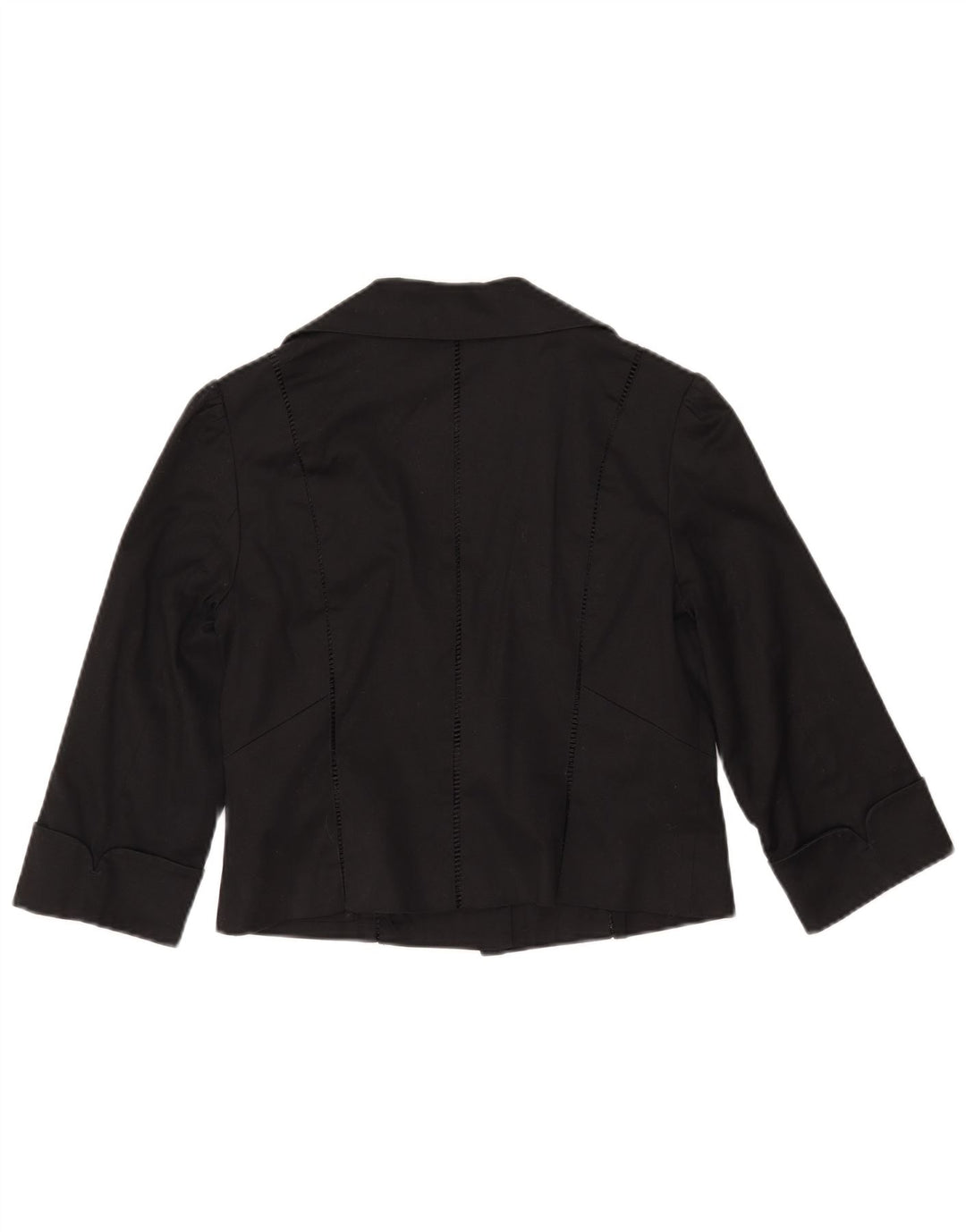 Coast Womens 3/4-ærmet Bolero-jakke UK 12 Medium Sort Bomuld
